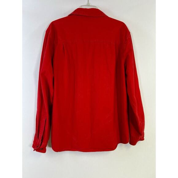 Vintage Woolrich Shirt Mens Large Red Chamois Flannel 90s Y2K - Picture 2 of 16